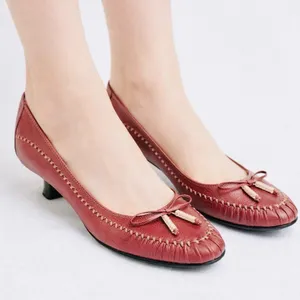 Antonio Melani Shoes Margherit 001 Dusty Rose Pink Leather With Bow Low Heels 9M thumbnail 2