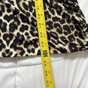 Chaus New York Womens Size Small‎ Cheetah Print Wrap Blouse 3/4 Sleeve Vintage thumbnail 5
