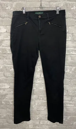 Ralph Lauren Black Coated Plush Denim Jeans thumbnail 1