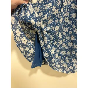 NWOT Reformation Sable Smocked Tie Midi Dress in Mari Blue White Floral Size XS thumbnail 3