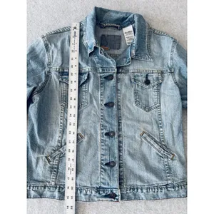 Levi's Levi Strauss Signature Women's Blue Denim Jacket Size Medium 8/10 Pockets thumbnail 6