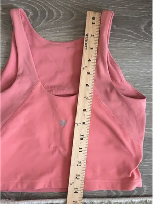 Lululemon Size 4 Align High-Neck Coral Tank Top Light Support Cropped Bra thumbnail 7