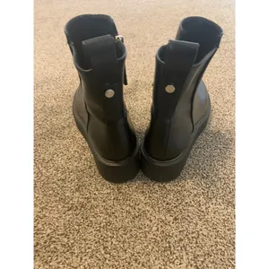 H&M Platform Ankle Boots Womens 8 Black Excellent Side Zip Lug Sole 1090478 thumbnail 2