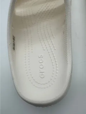 Crocs Classic Floral Cutout Sandals 210966 White Slip On Slide Men's 5 Women's 7 thumbnail 4