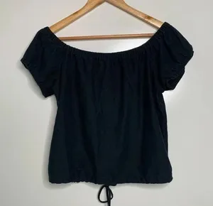 Madewell Black Melody Off-The-Shoulder Top Size Large thumbnail 4