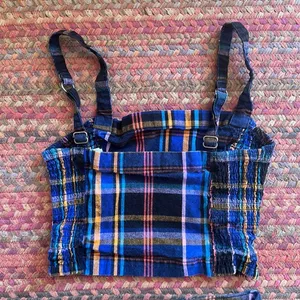 Hollister Blue Plaid Matching Cami & Mini Skirt Set thumbnail 2
