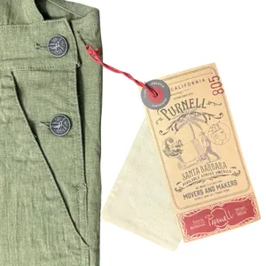 Purnell Work Wear Olive Green Slub Cotton Overalls Women's size 6 NEW Tags thumbnail 16
