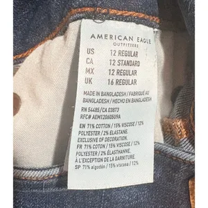 American Eagle Artist‎ Flare Jeans Womens 12 Blue Excellent Super Stretch Denim thumbnail 5