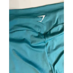 Gymshark Training High Waisted‎ Cropped Capri Leggings Teal Blue XXL B1A1U thumbnail 10