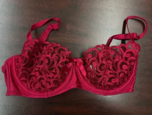 Victoria’s Secret Red Lace Bra Size 34C thumbnail 1