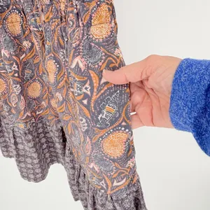 Universal Thread‎ Paisley Flutter Sleeve Dress Linen Blend Boho Pockets Size Med thumbnail 8