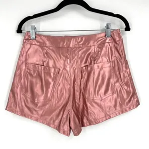 By the Way‎ Hazel Hot Short Pink Metallic Shorts Faux Leather Size Small Concert thumbnail 5