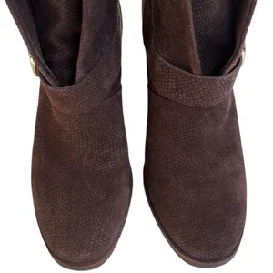EUC Isola Leather Lavoy Heeled Boots Brown Size 7 1/2 thumbnail 4