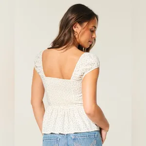 Hollister Sweetheart Peplum Top Size Medium NWT thumbnail 4