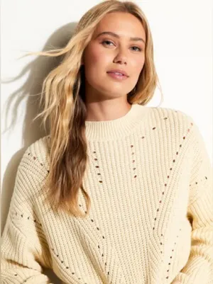 Spiritual Gangster Cream Cotton Cashmere Harper‎ Women's Cropped Sweater Size M thumbnail 10