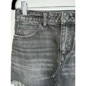 We‎ The Free People Black Denim Mini Skirt 25 Frayed Hem Rocker Festival Revival thumbnail 4