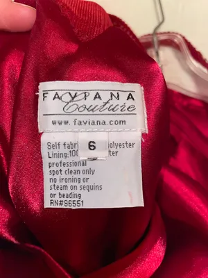 Faviana Red Satin Prom Dress thumbnail 8
