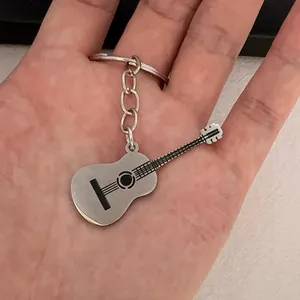Guitar Car Keychain for Men Women Electric Guitar Keychain Key Ring Bag Charm thumbnail 5
