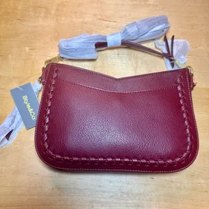 Style & Co. Whipstitched Small Burgundy Crossbody Bag Purse thumbnail 1