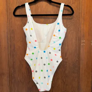 NWOT Aerie Smiley® Birthday‎ Scoop Cheekiest One Piece Swimsuit S thumbnail 3