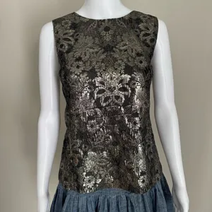 DKNY Metallic Damask Top Size 12 thumbnail 2
