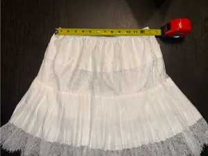 Women Y2k Lace Mini Skirt Ruffle Layered Flowy Half Slip Skirts Underskirt thumbnail 4