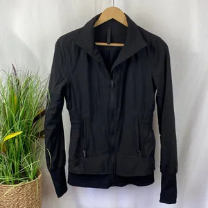 Lululemon Black Long Sleeve Zip Up Athletic Sport Jacket 8 thumbnail 2