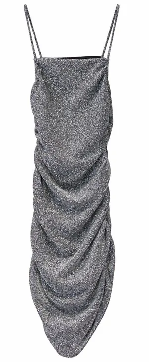 H&M Divided Women’s Silver Metallic Sparkle Dress Size XS Party Bodycon‎ thumbnail 1