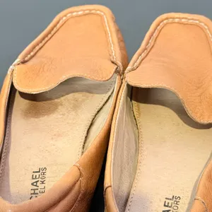 Michael Kors Driving Loafers Womens 5.5 Tan Leather Moc Toe Slip On Shoes thumbnail 3