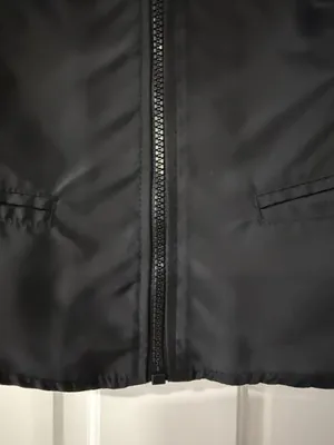 Ann Taylor Black Nylon Zipper Vest With Collar Size Medium thumbnail 4