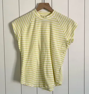 Anthropologie Pilcro Yellow Striped Tee thumbnail 1