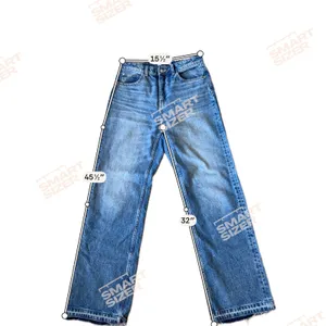 Zara Womens High Rise Wide Leg Jeans Blue Medium Wash Raw Hem Size 8 8228/221 thumbnail 5