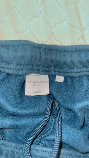 Aritzia Teal Mega Cozy Fleece Sweatpants thumbnail 2