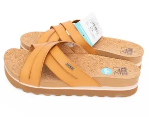 REEF - Cushion Bloom Hi Natural Platform Slide Sandals thumbnail 1