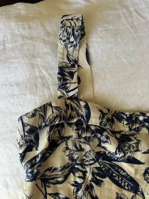 Abercrombie and fitch cropped linen tank thumbnail 3