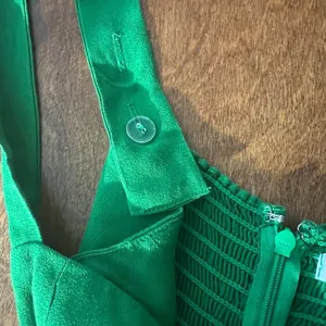 Reformation Alva Jumpsuit Womens 2 Kelly Green‎ Smocked Wide Leg Sleeveless Crop thumbnail 15