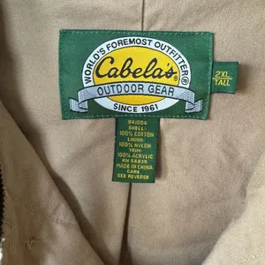Cabela’s Tan Brown Corduroy Collar Quilated Canvas Barn Jacket Chore Coat 2XL thumbnail 4