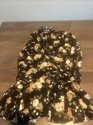 Tuckernuck Black Floral Long-Sleeve Dress Sz S thumbnail 3