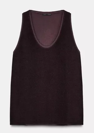 Zara NWT thick knit sleeveless brown top thumbnail 1