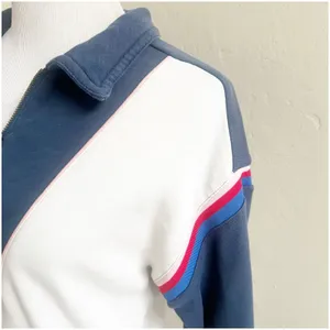 Anthropologie Pilcro 3/4 Zip Pullover Sweater Rugby Style Collared Size XS Blue thumbnail 6