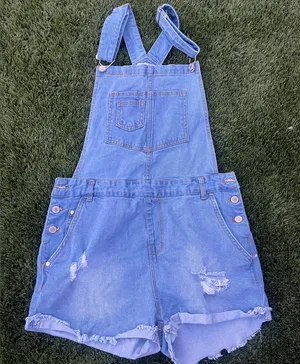 Love Tree Light Blue Denim Overalls thumbnail 1
