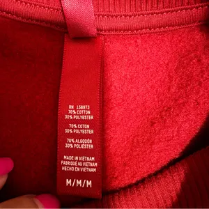 NWT SKIMS SOLD OUT RARE women cotton fleece classic Crewneck sz medium in brick thumbnail 8