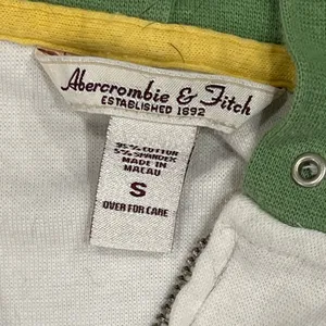Women’s Abercrombie & Fitch Green & White Small Zip Up Hooded Jacket thumbnail 4