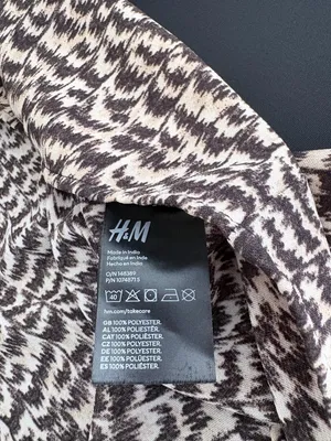H&M Black and Cream Printed Spaghetti Strap Maxi Dress thumbnail 6