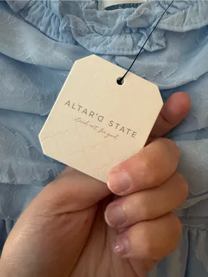 Altar'd State Pale Blue Ruffle-Tier Maxi Dress thumbnail 5