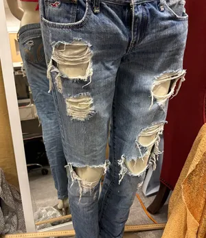 Hollister Medium Blue Ripped Skinny Jeans‎ thumbnail 1