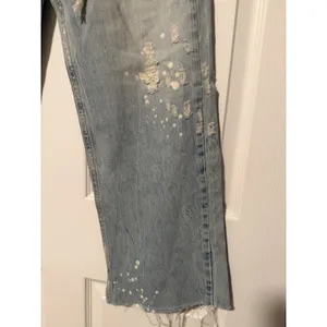 Free‎ People We The Free Grunge Patchwork Label Distressed Painted Denim Jeans thumbnail 6