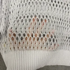 Madewell Sweater‎ Womens XS White Relaxed Open Stitch Tee Crewneck Crop NV254 thumbnail 10