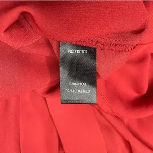 Lulus Rise to the Top Rust Red V-Neck Short Sleeve Top Blouse Medium thumbnail 8
