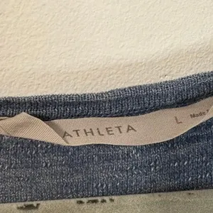 Athleta Maven Heather Blue Pocket Tank Top Sz L thumbnail 2